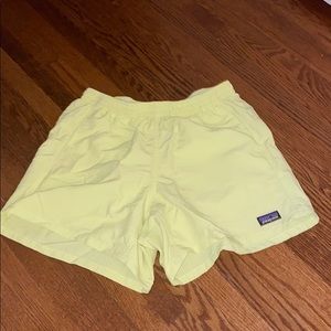 Work once! Neon yellow Patagonia’s! Size xs!